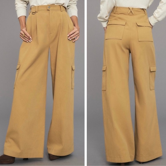 AVEC LES FILLES - COTTON WIDE LEG CARGO PANT- size 8 - Picture 1 of 9